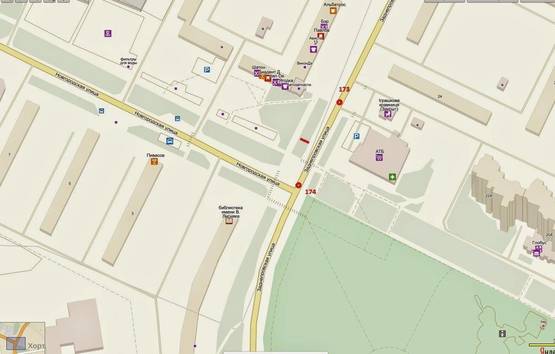 Схема рекламной плоскости по адресу 173_Заднепровская ул Новгородская