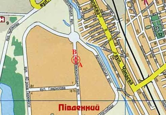 Схема рекламной плоскости по адресу Новокузнецкая ул., район рынка