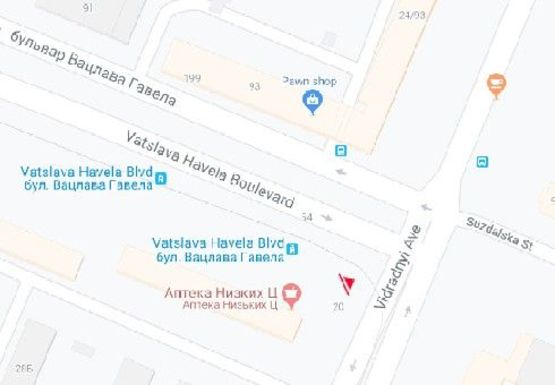 Схема рекламной плоскости по адресу Отрадный пр. - Гавела б-р. (бывш. Лепсе б-р.)