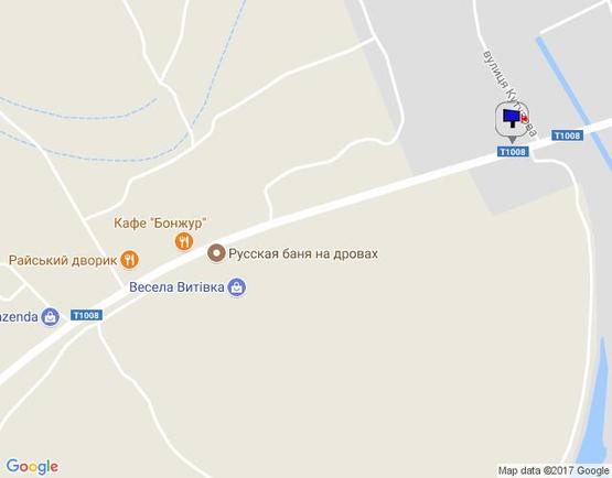 Схема рекламной плоскости по адресу с. Погреби, вул. Кірова (початок масиву Діброва), виїзд в бік Києва (ж/м Троєщина)