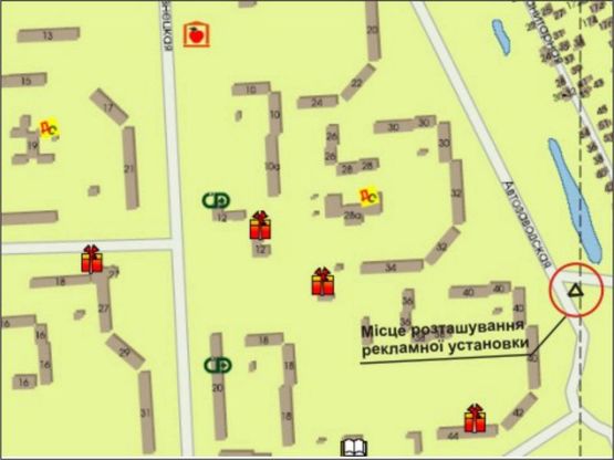 Схема рекламной плоскости по адресу Автозаводская - Совхозная (Южный-Космический)