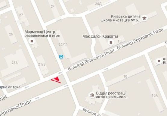 Схема рекламной плоскости по адресу Строителей ул. - Верховного Совета б-р (банк Форум)