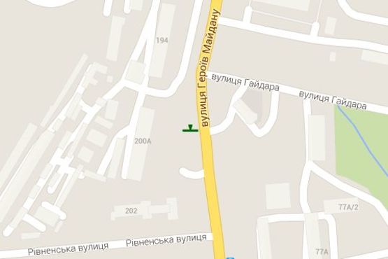 Схема рекламной плоскости по адресу Героїв Майдану вул., 200