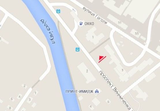 Схема рекламної площини за адресою Винниченко пр., 3