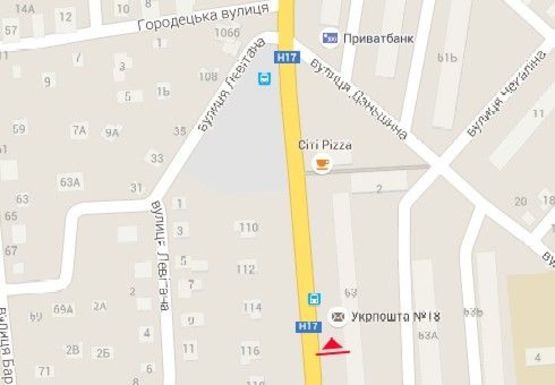 Схема рекламной плоскости по адресу Львовская ул., 63