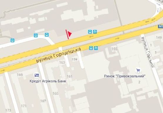 Схема рекламной плоскости по адресу Городоцкая ул., 159