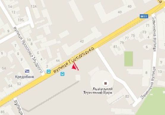 Схема рекламной плоскости по адресу Городоцкая ул., 81/83