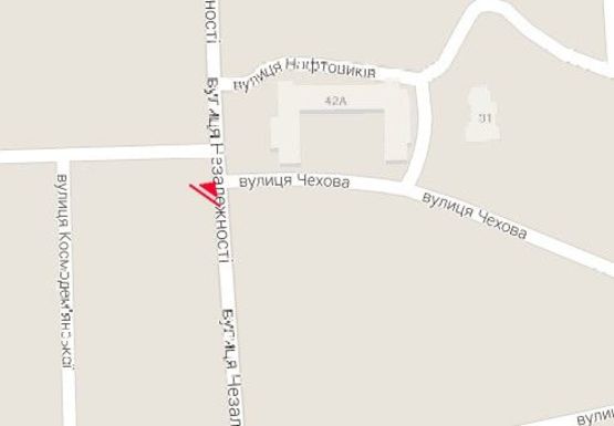 Схема рекламної площини за адресою Независимости ул., 25