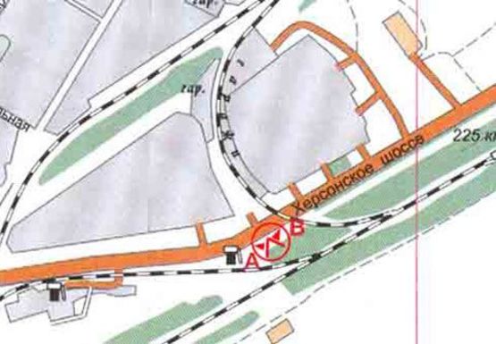 Схема рекламной плоскости по адресу Херсонское шоссе - выезд, 2