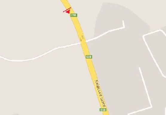 Схема рекламной плоскости по адресу Киевская трасса - выезд  4