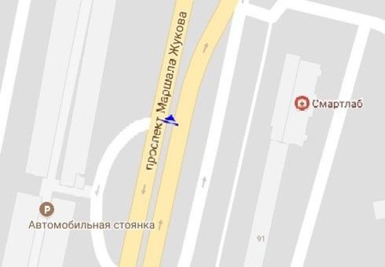 Схема рекламной плоскости по адресу Небесной Сотни пр., 89