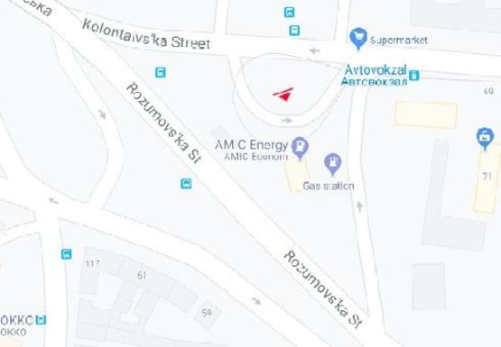 Схема рекламної площини за адресою Колонтаевская ул., 71