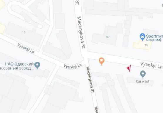 Схема рекламной плоскости по адресу Высокий пер., 24