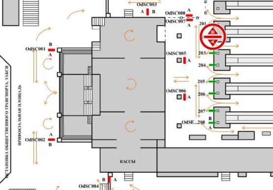 Схема рекламної площини за адресою Платформа № 2