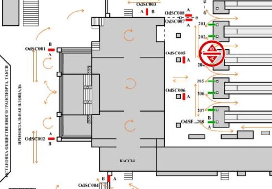 Схема рекламної площини за адресою Платформа № 2
