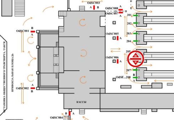 Схема рекламної площини за адресою Платформа № 4