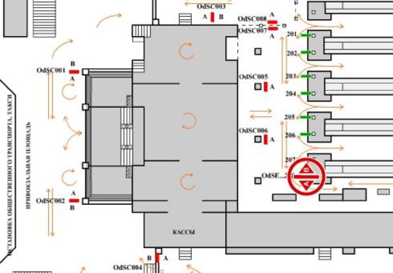 Схема рекламной плоскости по адресу Платформа № 5