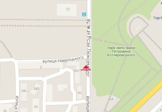 Схема рекламной плоскости по адресу Раиси Кириченко ул., 82