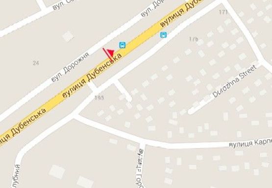 Схема рекламной плоскости по адресу Дубенская ул., выезд на Львов, Сечевых стрельцов ул.