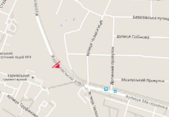 Схема рекламной плоскости по адресу Журавлевский спуск