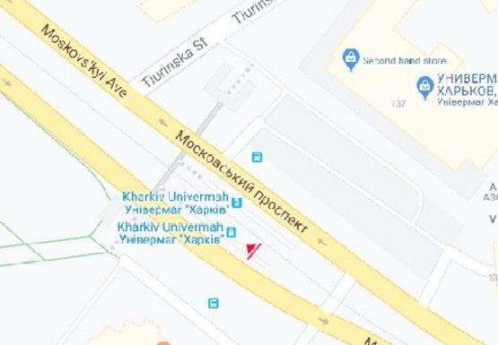 Схема рекламной плоскости по адресу Московский пр., 94 (остановка)