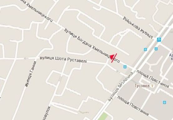 Схема рекламной плоскости по адресу Богдана Хмельницкого ул. - Восстания пл., 7-8 (остановка)