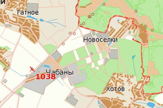 Схема рекламної площини за адресою Київ - Одеса, 04 км+930м від Києва (зліва в  напр. м.Києва)