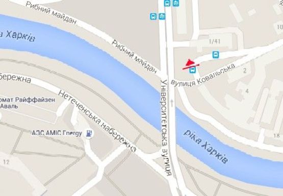 Схема рекламной плоскости по адресу Университетская ул. - Кузнечная ул. (остановка)