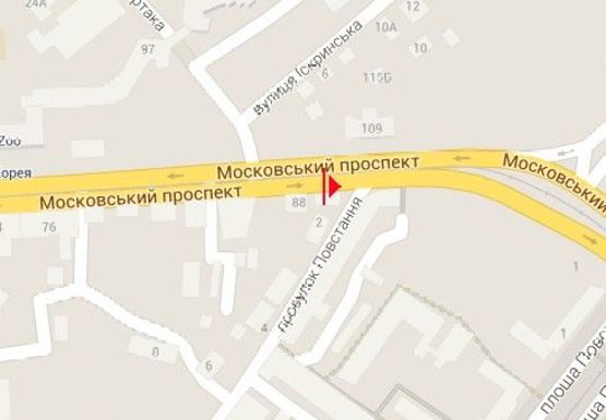 Схема рекламной плоскости по адресу Московский пр., 88б