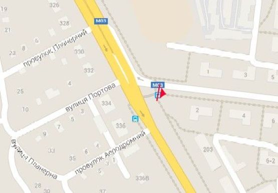 Схема рекламной плоскости по адресу Аэрофлотская ул. - Гагарина пр. (остановка)