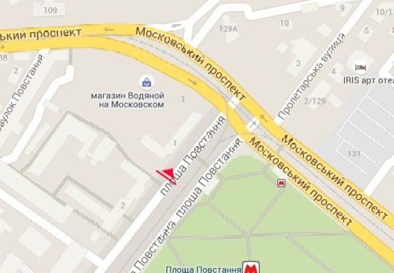 Схема рекламной плоскости по адресу Восстания пл., 1