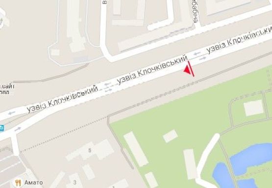 Схема рекламной плоскости по адресу Клочковский спуск