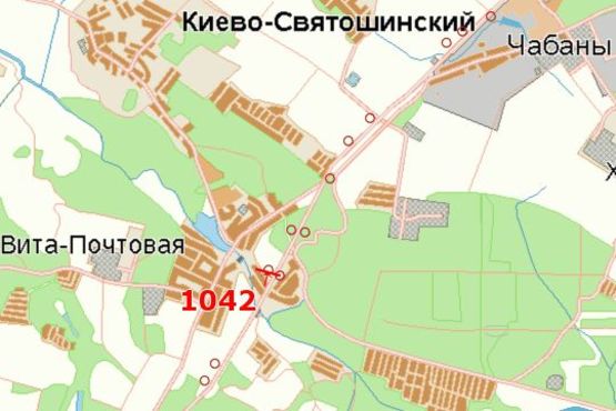 Схема рекламной плоскости по адресу Київ - Одеса, 09 км+550м від Києва (зліва в  напр. Києва)