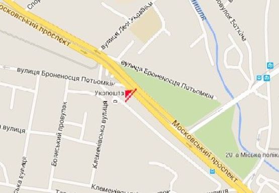 Схема рекламної площини за адресою Московский пр. - Броненосца Потемкина ул.