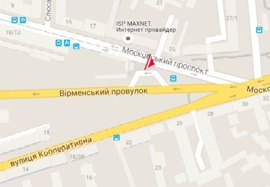 Схема рекламної площини за адресою Московский пр. - Армянский пер.