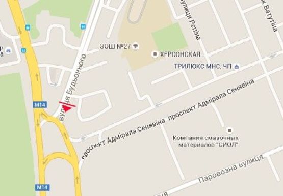 Схема рекламной плоскости по адресу Полковника Кедровского ул. - Адмирала Сенявина пр.