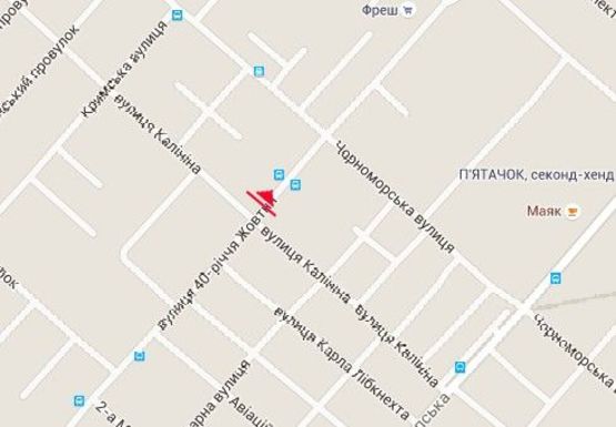 Схема рекламной плоскости по адресу Университетская ул. -Черноморская ул.