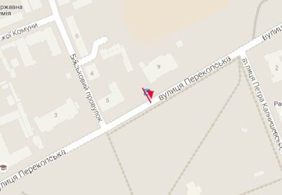 Схема рекламної площини за адресою Перекопская ул., 9 (BackLit)