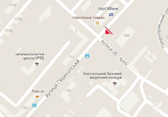 Схема рекламной плоскости по адресу Перекопская ул., 166