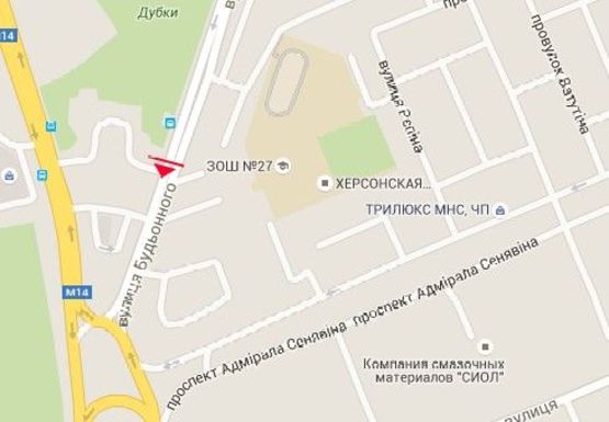 Схема рекламної площини за адресою Полковника Кедровского ул. (район Автовокзала)