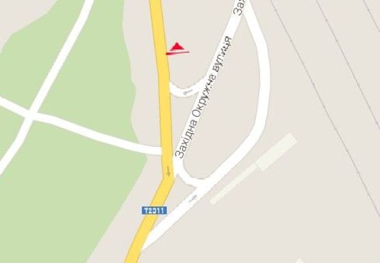 Схема рекламної площини за адресою Западная окружная - Волочийская ул.