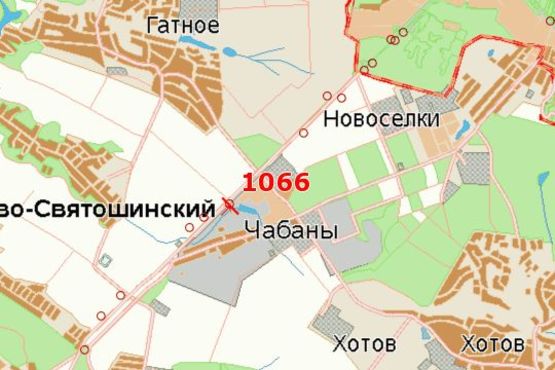 Схема рекламної площини за адресою Київ - Одеса, 05 км+300м до Києва (справа в напр. Києва (готельн.копл. "У ЧАБАНА"))