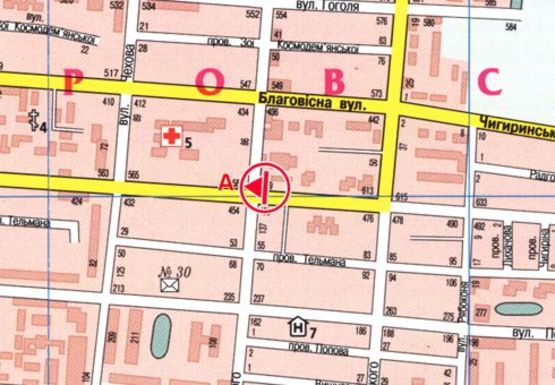 Схема рекламной плоскости по адресу Надпольная ул. - Кобзарская ул.