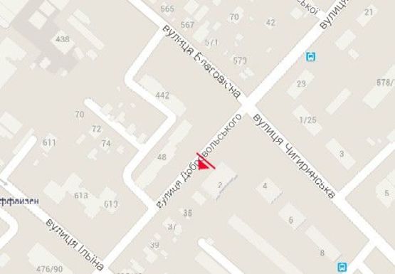 Схема рекламной плоскости по адресу Добровольского ул., 54 напротив