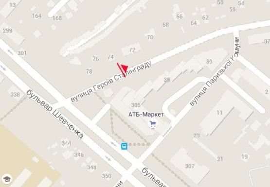 Схема рекламной плоскости по адресу Героев Сталинграда ул. - Шевченко б-р. (BackLit)