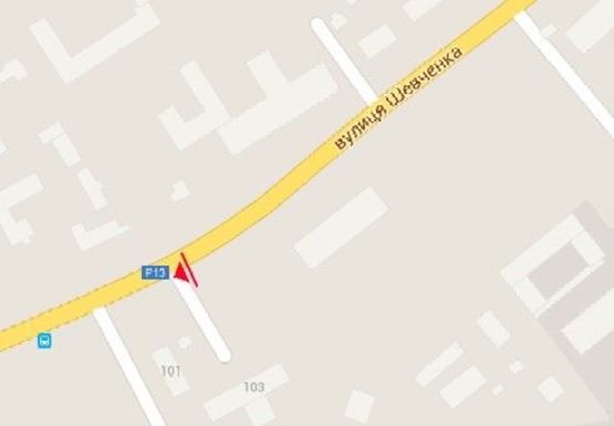 Схема рекламної площини за адресою Шевченко ул., 105, гостиница Профсоюзная