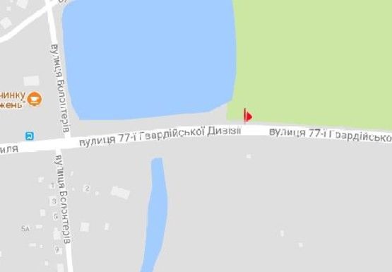 Схема рекламної площини за адресою Героев Чернобыля ул., Проектная ул., дамба