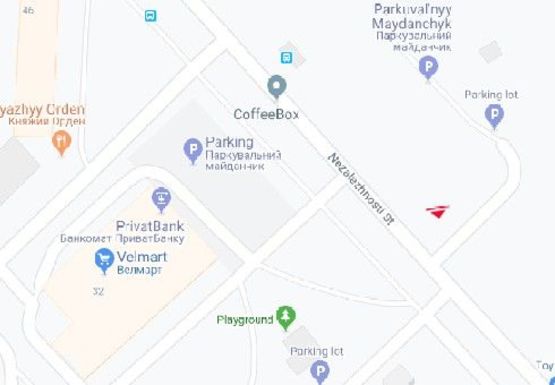 Схема рекламной плоскости по адресу Независимости ул., 32