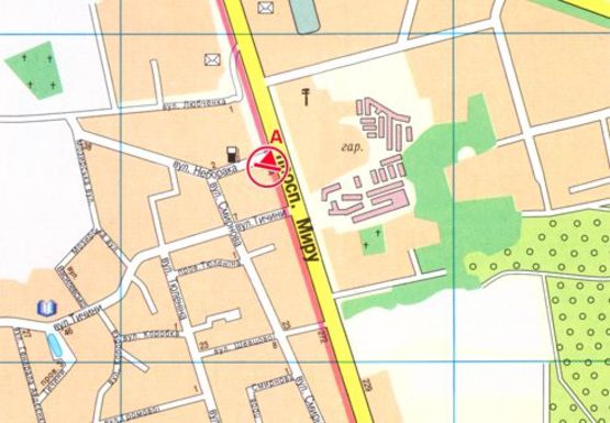 Схема рекламной плоскости по адресу Мира пр., 304