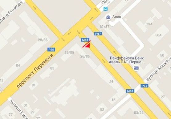 Схема рекламной плоскости по адресу Мира пр., магазин Ясен